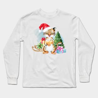 New Year Symbol - Tiger, Christmas Tiger Long Sleeve T-Shirt